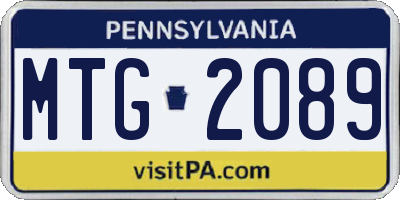 PA license plate MTG2089