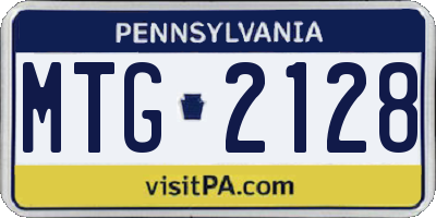 PA license plate MTG2128
