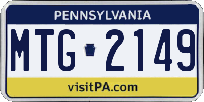 PA license plate MTG2149