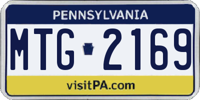 PA license plate MTG2169