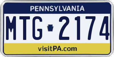 PA license plate MTG2174