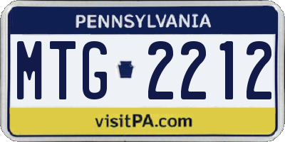 PA license plate MTG2212