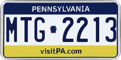 PA license plate MTG2213
