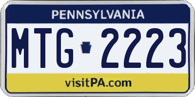 PA license plate MTG2223