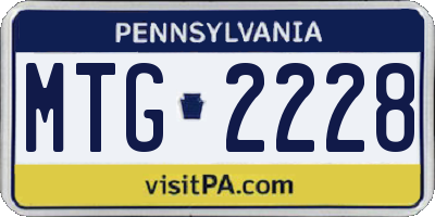 PA license plate MTG2228