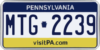 PA license plate MTG2239