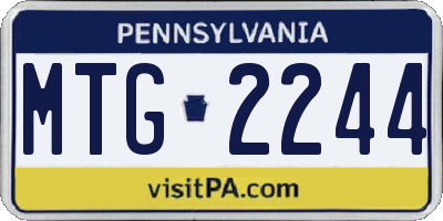 PA license plate MTG2244