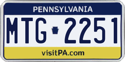PA license plate MTG2251