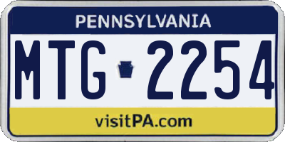 PA license plate MTG2254