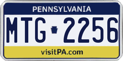 PA license plate MTG2256