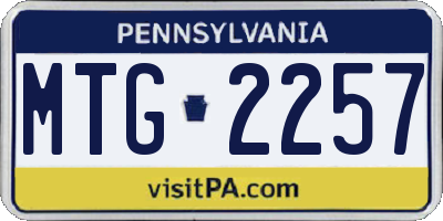 PA license plate MTG2257