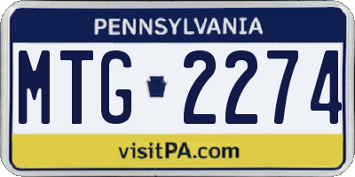 PA license plate MTG2274