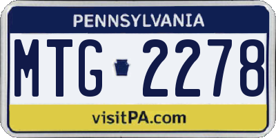 PA license plate MTG2278