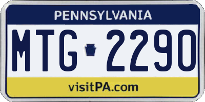 PA license plate MTG2290