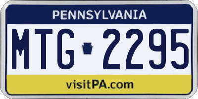 PA license plate MTG2295