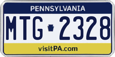 PA license plate MTG2328