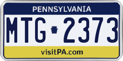 PA license plate MTG2373