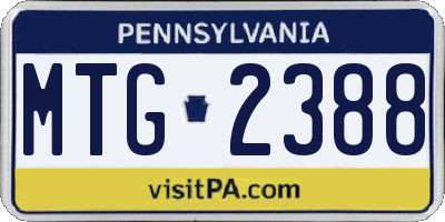 PA license plate MTG2388