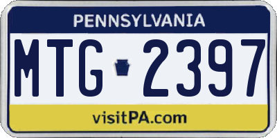 PA license plate MTG2397
