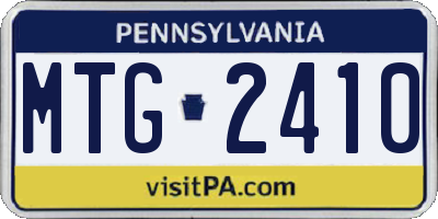 PA license plate MTG2410