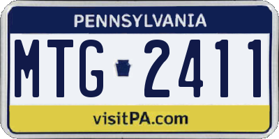 PA license plate MTG2411