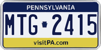 PA license plate MTG2415