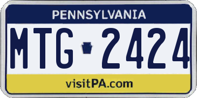 PA license plate MTG2424