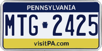 PA license plate MTG2425