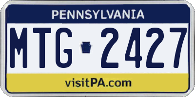 PA license plate MTG2427