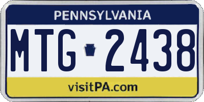 PA license plate MTG2438