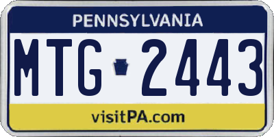 PA license plate MTG2443