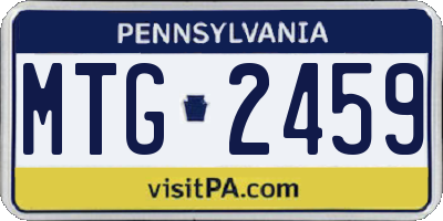 PA license plate MTG2459