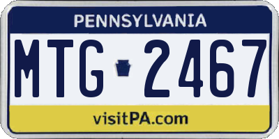 PA license plate MTG2467