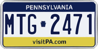 PA license plate MTG2471