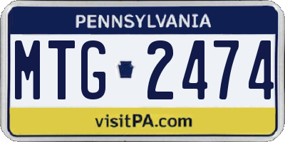 PA license plate MTG2474