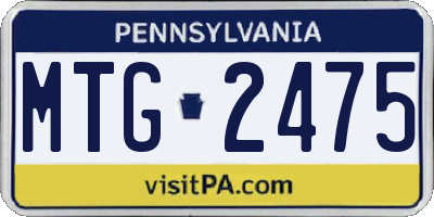 PA license plate MTG2475