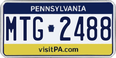 PA license plate MTG2488
