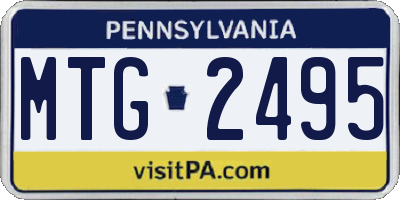 PA license plate MTG2495