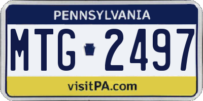 PA license plate MTG2497