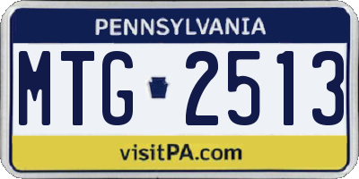 PA license plate MTG2513