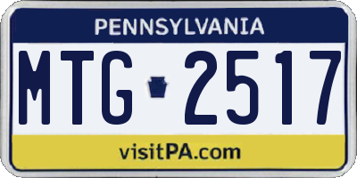 PA license plate MTG2517