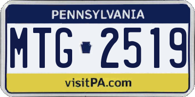PA license plate MTG2519