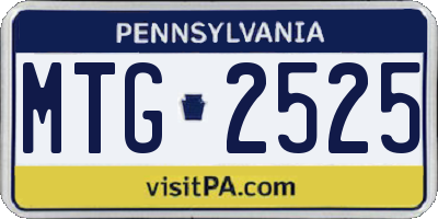 PA license plate MTG2525