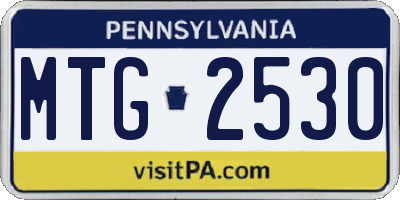 PA license plate MTG2530