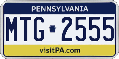 PA license plate MTG2555