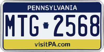 PA license plate MTG2568
