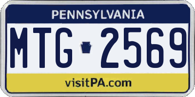 PA license plate MTG2569