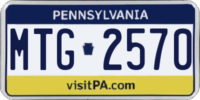 PA license plate MTG2570