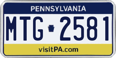 PA license plate MTG2581