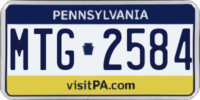 PA license plate MTG2584